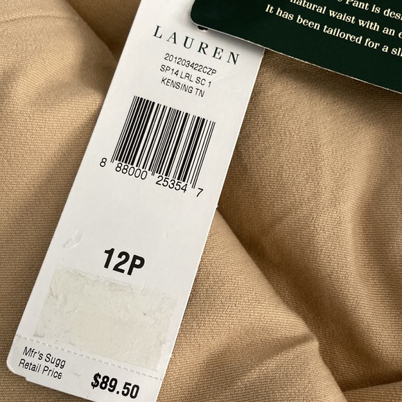 Ralph Lauren new with tags 12P twill pant - Picture 3 of 5